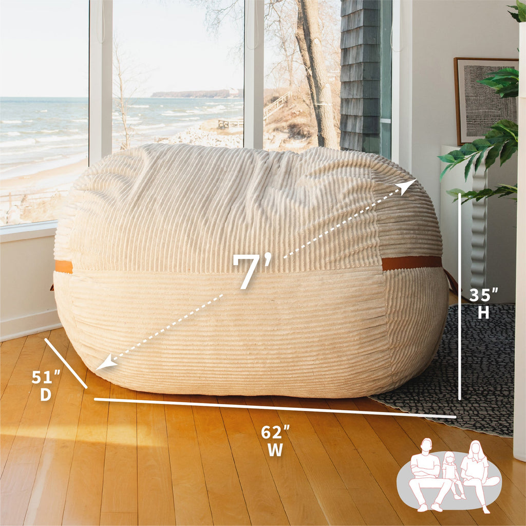 Fuf® 7Ft Foam Bean Bag