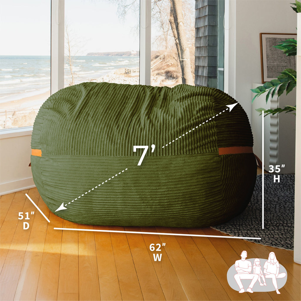 Fuf® 7Ft Foam Bean Bag