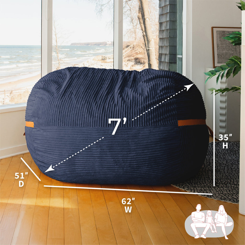 Fuf® 7Ft Foam Bean Bag