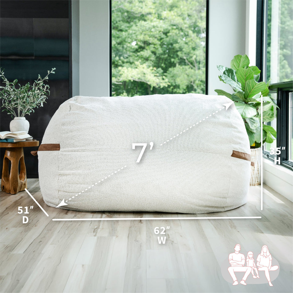 Fuf® 7Ft Foam Bean Bag