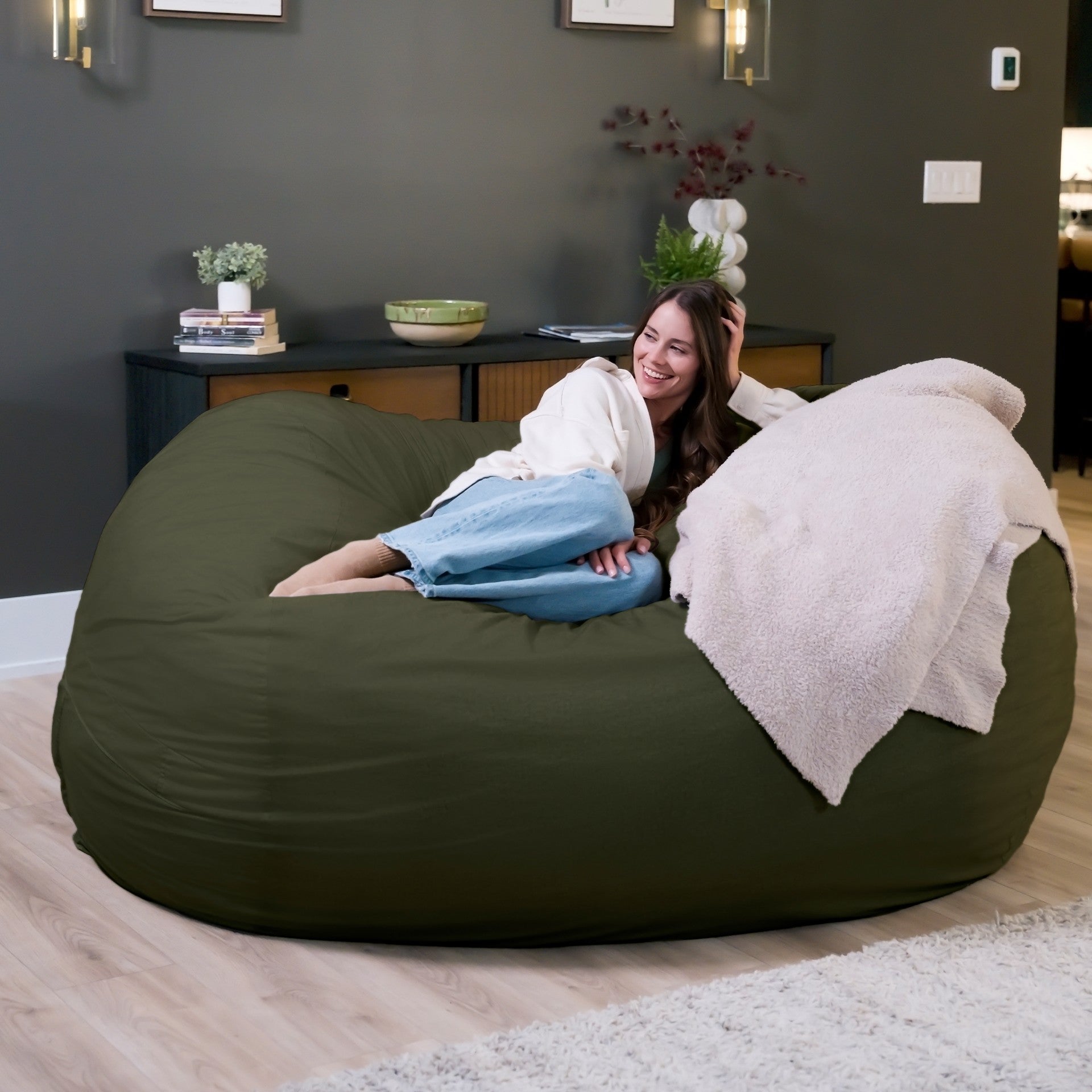 Fuf® 7Ft Foam Bean Bag