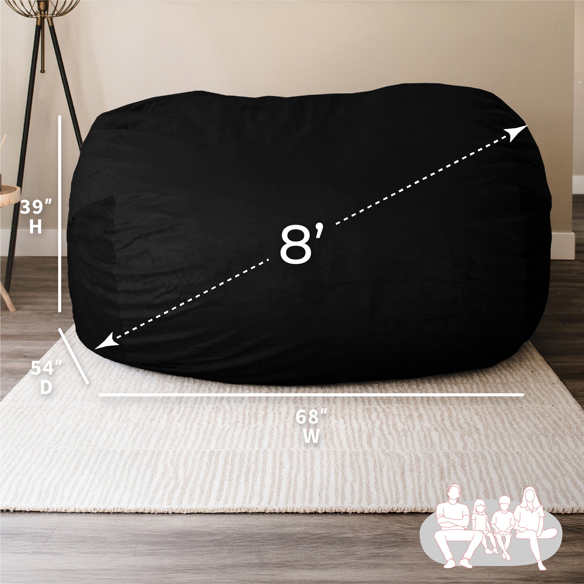 Fuf® 8Ft Giant Bean Bag