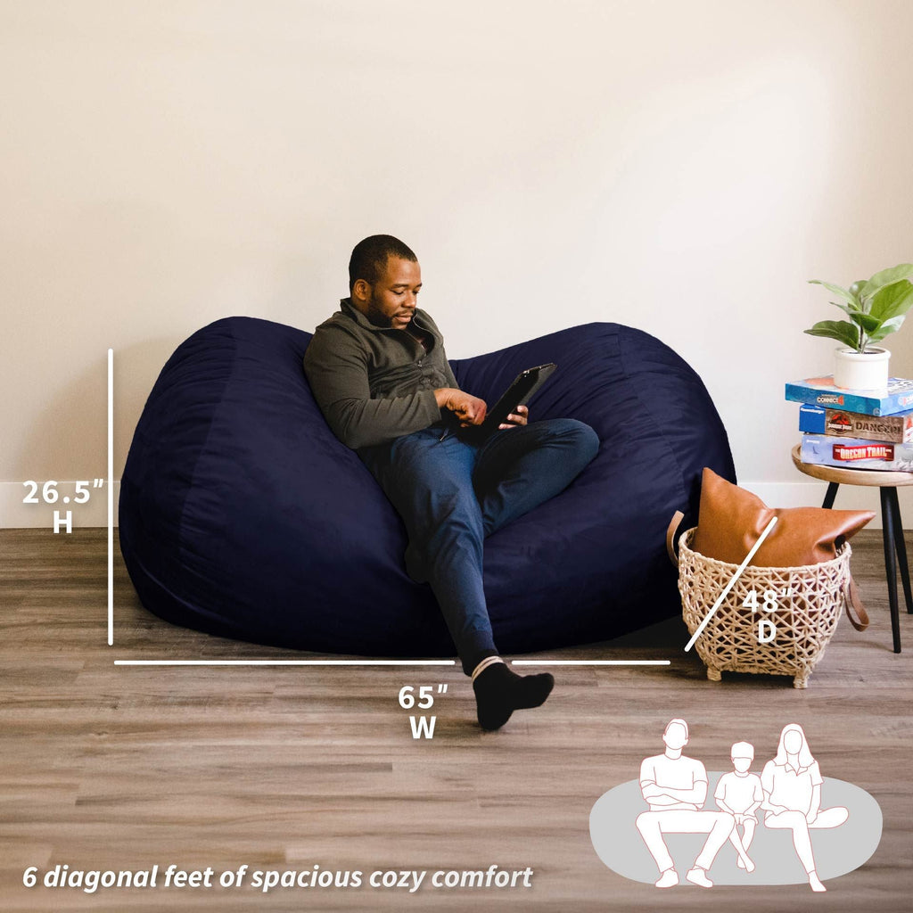 Fuf® 6Ft Foam Bean Bag Lounger