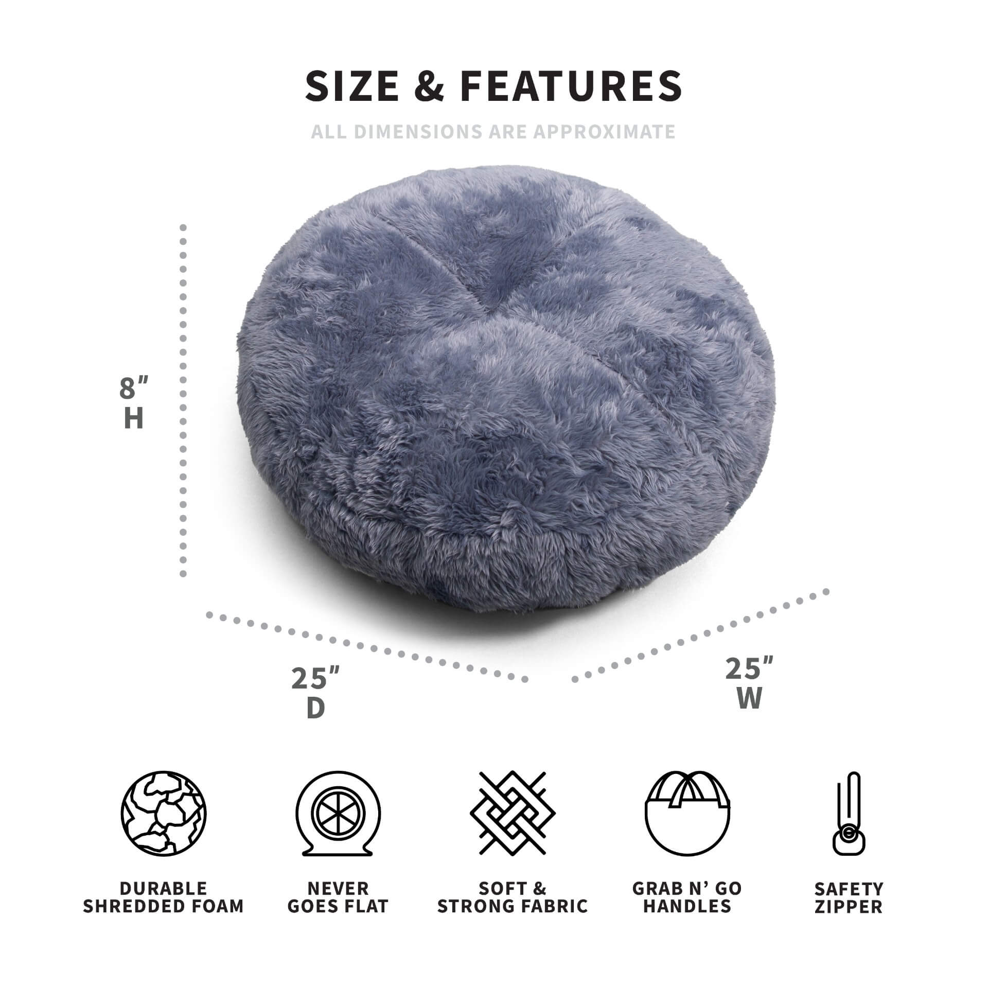 Small Floor Pillow Round
