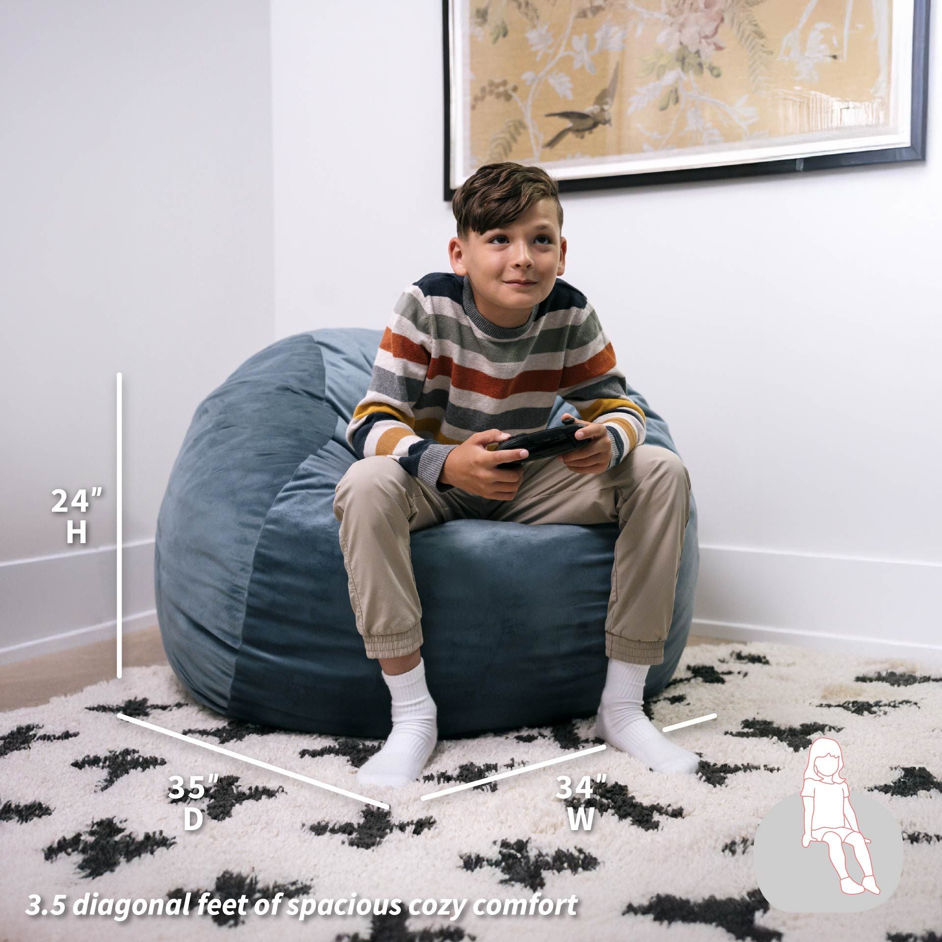 Fuf® 3.5Ft Foam Bean Bag