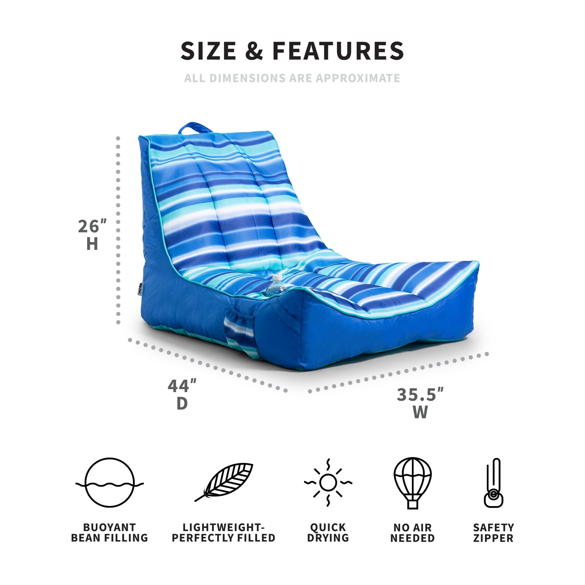 Big Joe Captain Kona Bundle - Blurred Blue