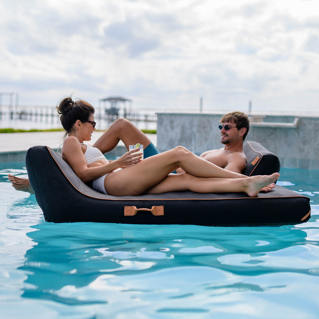 Lux Inflatable Chaise Pool Lounger with Sunbrella® Fabric