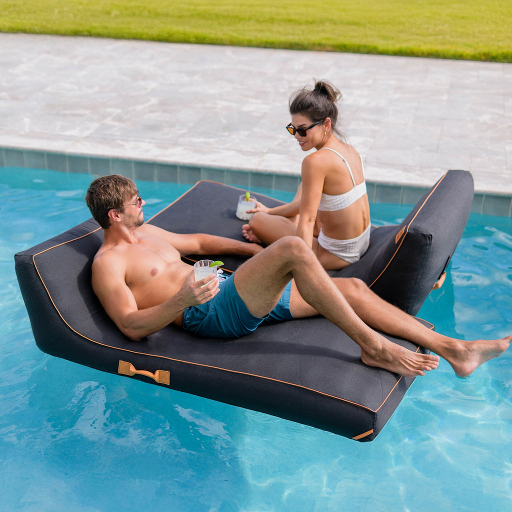 Lux Inflatable Chaise Pool Lounger with Sunbrella® Fabric