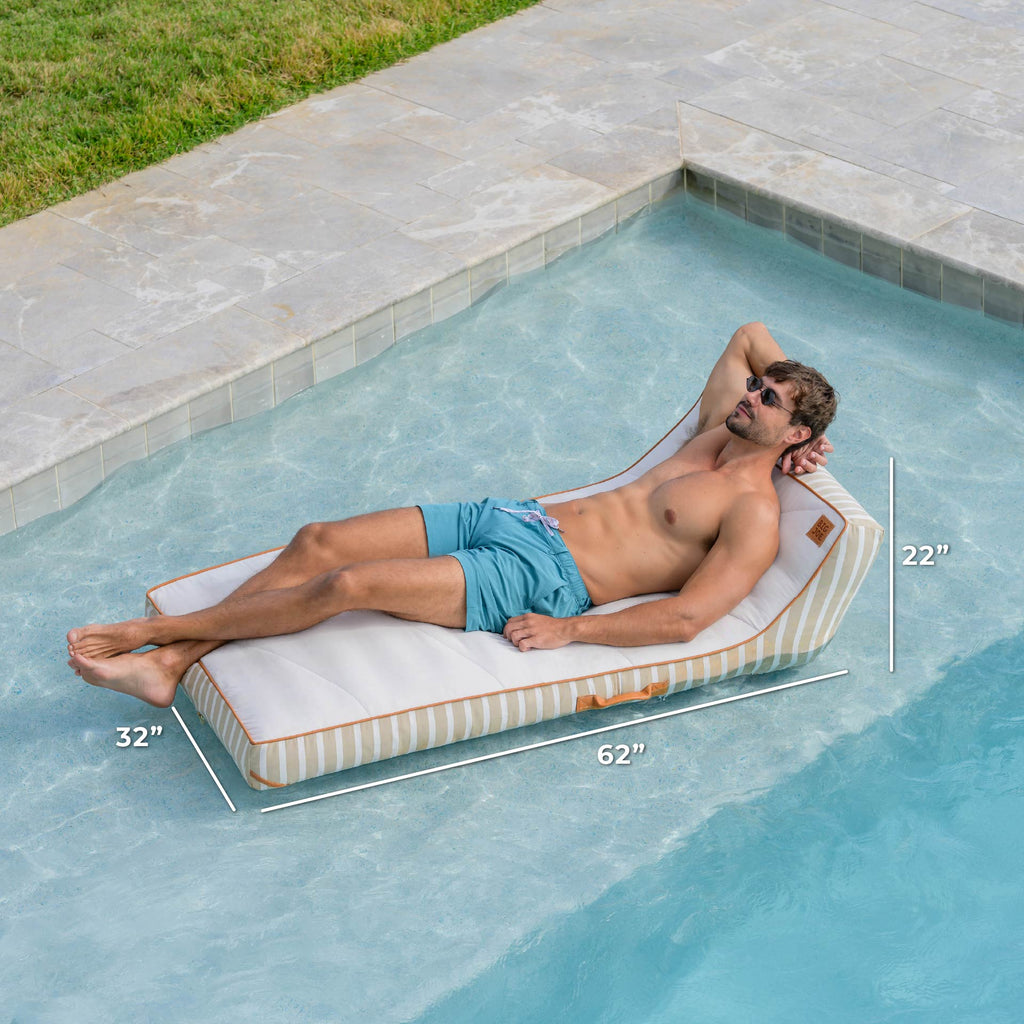 Lux Inflatable Chaise Pool Lounger with Sunbrella® Fabric