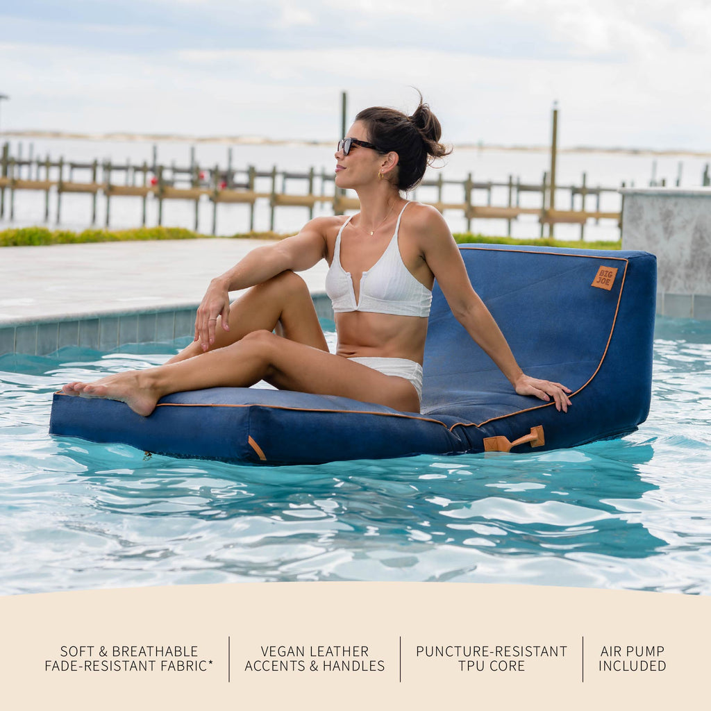 Lux Inflatable Chaise Pool Lounger with Sunbrella® Fabric