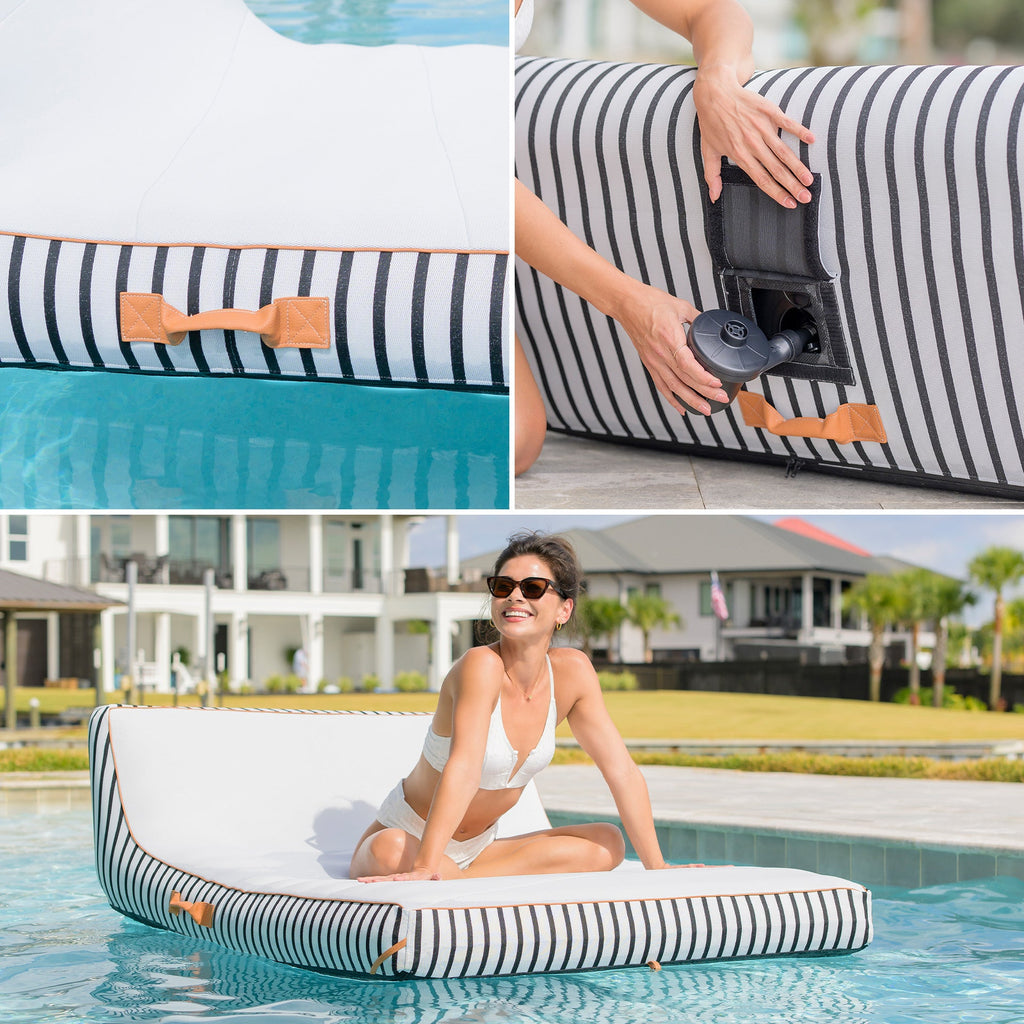 Lux Double Inflatable Chaise Pool Float