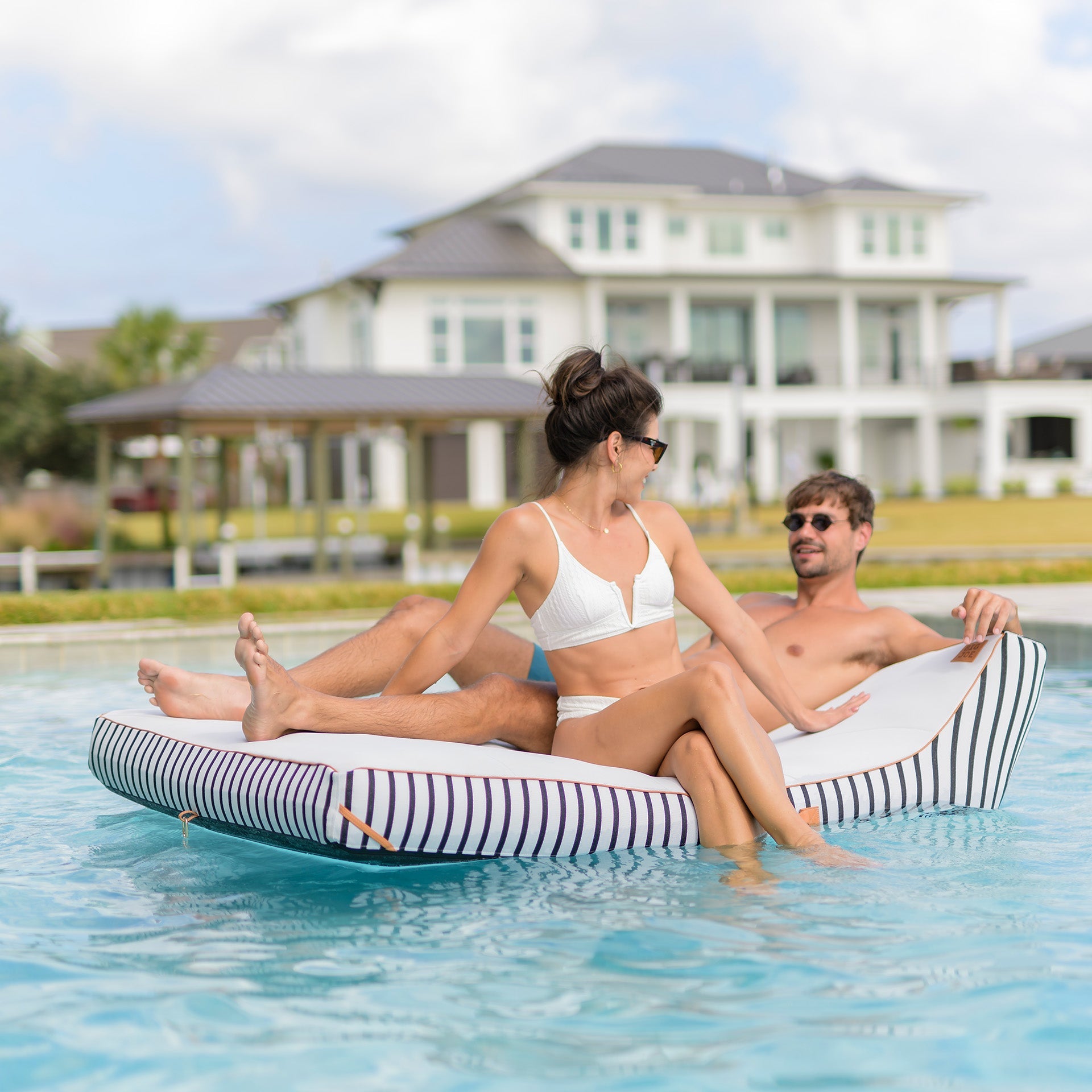 Lux Double Inflatable Chaise Pool Float