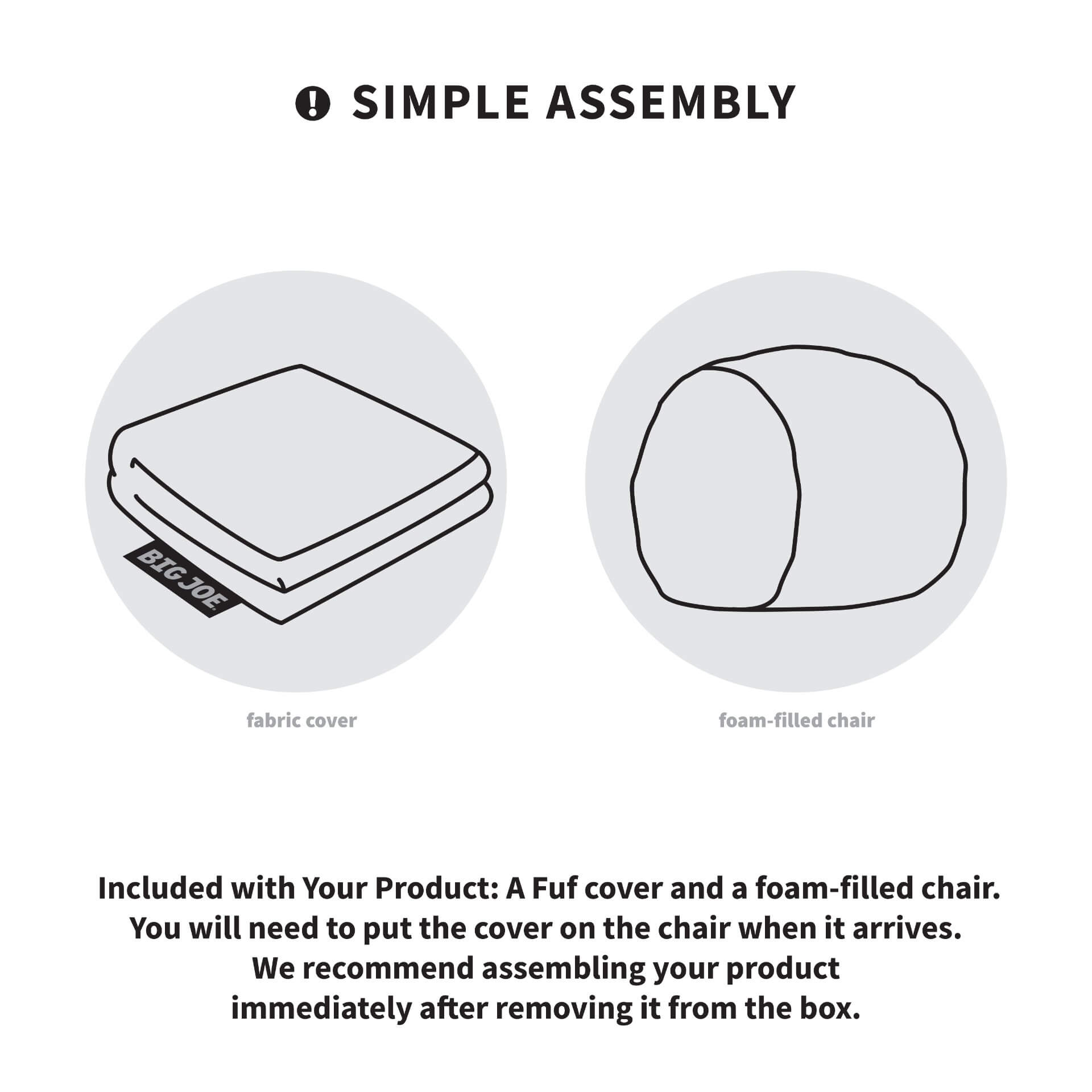 Fuf® 7Ft Foam Bean Bag